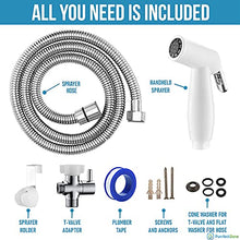 Load image into Gallery viewer, Hand Held Bidet Attachment for Toilet – 4 Ft. Hose Handheld Bidet Sprayer for Toilet – Toilet Bidet Sprayer for Intimate Care, Cloth Diapers, Toilet Cleaner – Bathroom Accessories by Purrfectzone
