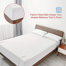 Load image into Gallery viewer, Heated Mattress Pad Queen Dual Control with Ventilated Technology, 100% Polyester Heated Mattress Cover with 4 Heating Levels &amp; 10 Hours Auto Off, Fast Heating &amp; Machine Washable
