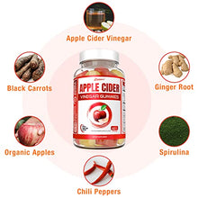 Load image into Gallery viewer, Apple Cider Vinegar Gummies Vitamins with The Mother, 500mg ACV &amp; Ginger, Vegan, Paleo &amp; Keto Friendly, Non-GMO, Natural Apple Flavor Pectin Gummy with Superfoods, for Women Men, 60 Count, by Zammex
