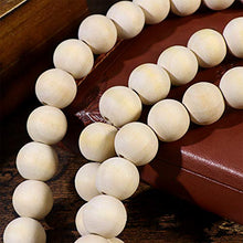 Load image into Gallery viewer, LIOOBO Wood Bead Garland Farmhouse Rustic Country Beads Holiday Decoration Wall Hanging Prayer Beads
