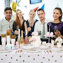 Load image into Gallery viewer, Decorlife Party Plates, White and Gold Party Supplies Set, Total 192PCS, 12oz Cups for Adults, 48PCS Party Napkins, Plates, Gold Cutlery Included – Serves 24
