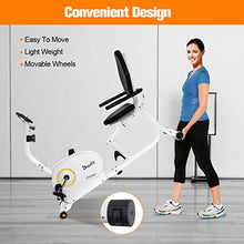Load image into Gallery viewer, Recumbent Exercise Bike Stationary, Doufit EB-02 Indoor Magnetic Exercise Bicycle for Home Workout with 8 Resistance Levels and Adjustable Seat
