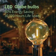 Load image into Gallery viewer, G40 Led Replacement Light Bulbs, E12 Screw Base Shatterproof LED Globe Bulbs Light for Outdoor String Lights,1Watt Equvalent to 5 Watt Incandescent Bulbs,Warm White, 25Pack
