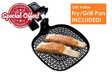 Load image into Gallery viewer, Ovente Electric Air Fryer 3.2-Quart for Grilling Roasting with Digital LED Touch Display Non-Stick Fry Basket &amp; Pan, 1400 Watt Power Air Oven &amp; Oilles Cooker with Temperature Control, Black FAD61302B
