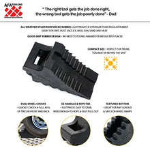 Load image into Gallery viewer, AFA Tooling - Set of 8 Wheel Chocks | Heavy Duty Rubber Wedge for Front and Back Tires | 4 Eyebolt, 4 Ergonomic Carry Handles | Chock Block for Your Camper, Trailer, RV, Truck, Car or ATV
