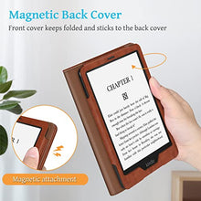 Load image into Gallery viewer, Fintie Stand Case for 6.8" Kindle Paperwhite (11th Generation-2021) and Kindle Paperwhite Signature Edition - Premium PU Leather Sleeve Cover with Card Slot and Hand Strap, Vintage Brown
