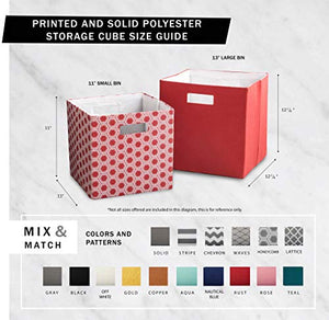DII Hard Sided Collapsible Fabric Storage Container for Nursery, Offices, & Home Organization, (13x13x13") - Solid Rust