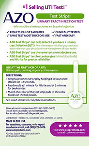 AZO Urinary Tract Infection (UTI) Test Strips, Accurate Results in 2 Minutes, Clinically Tested, Easy to Read Results, Clean Grip Handle, #1 Most Trusted Brand, 3 Count