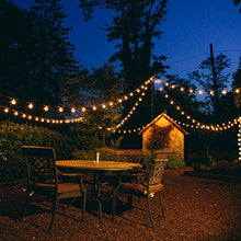 Load image into Gallery viewer, 100 Foot Globe String Lights - 105 G40 Clear Bulbs (5 Extra) - Black Wire - Outdoor String Lights for Patio Cafe Bistro Deck Backyard Market Party and Wedding Lighting

