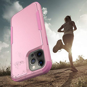 Ezavan Designed for iPhone 12 Pro Max Phone Case, [Military Grade Drop Tested] Heavy-Duty Shockproof Tough Rugged Protective Cover Case for iPhone 12 Pro Max 6.7 Inch 2020 Release (Pink)