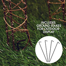 Load image into Gallery viewer, Alpine Corporation Outdoor/Indoor Rattan Grazing Reindeer with Lights - Christmas and Holiday Decoration for Yard - 24-Inches
