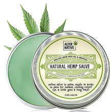 Load image into Gallery viewer, Hemp Oil Salve For Instant Cooling Relief - Made From Organic Hemp Seeds Extract - Natural Balm For Men &amp; Women By Alter Native - Made In The USA - 2 oz
