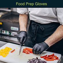 Load image into Gallery viewer, Black Vinyl Disposable Gloves Medium 50 Pack - Latex Free, Powder Free Medical Exam Gloves - Surgical, Home, Cleaning, and Food Gloves - 3 Mil Thickness

