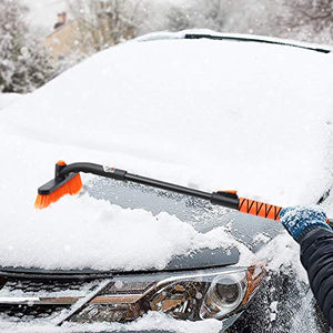 MATCC Car Snow Brush Removal Extendable with Ice Scraper and Foam Grip Detachable Snow Mover for Car Auto SUV Truck Windshield Windows