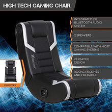 Load image into Gallery viewer, X Rocker 5110301 Eclipse Floor Rocker 2.0 BT, 31" x 16.5" x 27.5", Black/Silver
