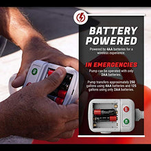 Load image into Gallery viewer, Save Your Back - Next Gen/Wet Resistant 4AA Battery Cover Powered Diesel Transfer Pump for Car, Truck, Vehicle, Lawn Mower, Tractor, Boat, Snow Blower, Snow Thrower, Snowmobile and More
