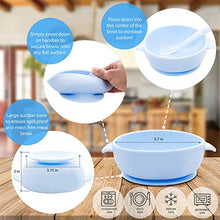 Load image into Gallery viewer, Baby Bowls with Suction - 4 Piece Silicone Set with Spoon - UpwardBaby - for Babies Kids Toddlers - BPA Free - First Stage Self Feeding
