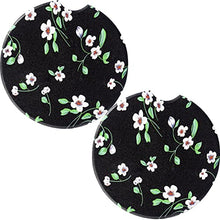 Load image into Gallery viewer, Yeeper Absorbent Ceramic Car Coasters for Cup Holder - Set of 2 Pack, Ceramic Stone with A Finger Notch for Easy Removal of Auto Cup Holder Coaster, Car Decor Accessories, Mandala
