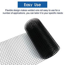 Load image into Gallery viewer, 48'' x 50' Hardware Cloth 16 Gauge 0.5inch by 1 inch Black Vinyl Coated Welded Fence Mesh for Home and Garden Fence and Home Improvement Project (48'' x 50')
