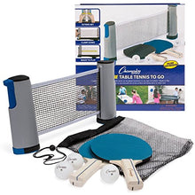 Load image into Gallery viewer, Champion Sports Anywhere Table Tennis: Ping Pong Paddles, Balls, and Portable Net &amp; Post Set To Go
