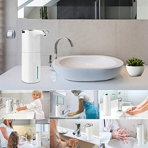 Automatic Touchless Soap Dispenser, Oyye 15.37oz/450ml Rechargeable Electric Foaming Soap Dispenser with Adjustable Switches Infrared Motion Sensor, Suitable for Bathroom/Kitchen/Office/Hotel