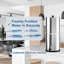 Load image into Gallery viewer, Purewell Gravity-Fed Water Filter, High Capacity 2.9 Gallon with 2 Purification Elements for Home and Travel
