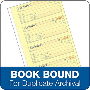 TOPS Money/Rent Receipt Book, 3-Part, Carbonless, 11 x 7-5/8 Inches, 4 Receipts/Page, 100 Sets per Book (46808)