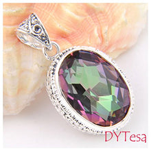 Load image into Gallery viewer, DYTesa 66 Ct Huge Vintage Natural Rainbow Mystical Topaz Gemstone Solid Silver Pendant
