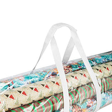 Load image into Gallery viewer, Elf Stor 798976 Christmas Birthday Holiday Storage Set of 2 | Holds 40" &amp; 31" Wrapping Paper Rolls, One Bag for Each, 1 Pack Clear
