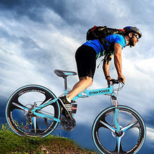 Load image into Gallery viewer, LODDD High Carbon Steel 26 Inch Folding Mountain Bike Mechanical Disc Brakes Shimanos 21 Speed Gears Bicycle Full Suspension MTB Bikes - US Stock
