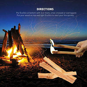 EasyGoProducts Eco-Stix Fatwood Fire Starter Kindling Firewood Sticks – 100% Organic – Firestarter for Wood Stoves, Fireplaces, Campfires, Bonfires, 02 Pounds, 02 Lbs