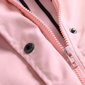 perfectCOCO Women's Outwear Raincoats Windproof Windbreaker Hoodie Jacket Waterproof Outdoor Hooded Coats Pink