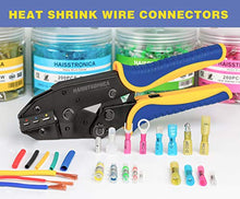Load image into Gallery viewer, haisstronica 200PCS 16-14 Awg Blue Heat Shrink Butt Connectors-Tinned Red Copper 0.8mm-Marine Grade Insulated Crimp Wire Connectors-Waterproof Electrical Connectors-Butt Splice for Marine,Boat,Stereo
