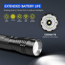 Load image into Gallery viewer, High-Powered LED Flashlight S2000, RECHOO Upgraded Powerful 2000 High Lumens Flashlights with 3 Modes, Zoomable, Water Resistant Flash Light for Camping, Outdoor, Emergency, Hiking
