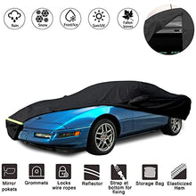 Load image into Gallery viewer, Yixin Waterproof Car Covers for 1984-1996 C4 Corvette, Car Cover 190T Covers Customer Fit 100% Waterproof Windproof Strap &amp; Double Door Zipper Up to 200” L (C4:(1984-1996))
