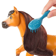 Load image into Gallery viewer, Mattel Spirit Untamed Forever Free Spirit Horse (8-in) with Realistic Walking Feature, Neighing Sounds, Long Mane &amp; Tail Hair, Brush, Hay Bale, &amp; Apple Snack Accessories
