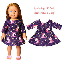 Load image into Gallery viewer, Long Sleeve Unicorn Dresses for Toddler Girls Casual Summer Sun Dresses 7 16
