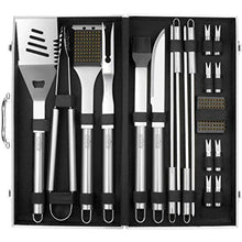 Load image into Gallery viewer, GRILLART 19PCS Premium BBQ Tool Grilling Utensil Set Bundle with Safe Grill Brush and Scraper Bristle Free
