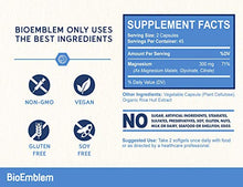 Load image into Gallery viewer, BioEmblem Triple Magnesium Complex | 300mg of Magnesium Glycinate, Malate, &amp; Citrate for Muscle Relaxation, Sleep, Calm, &amp; Energy | High Absorption | Vegan, Non-GMO | 90 Capsules

