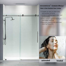 Load image into Gallery viewer, WOODBRIDGE Frameless Sliding, 56"-60" Width, 76" Height, 3/8" (10 mm) Clear Tempered Glass, Finish, Designed for Smooth Door Closing and Opening. MBSDC6076-C, C-Shower 60" X 76" Chrome I

