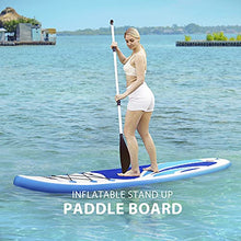 Load image into Gallery viewer, VIVOHOME 10FT 32 Inch Width Inflatable Stand Up Paddle Board with Premium SUP Accessories Backpack Leash Paddle Bottom Fin Waterproof Bag Anti Slip Deck Surfboard for Adults Youth 330Lbs (Blue)
