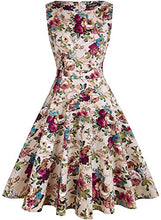 Load image into Gallery viewer, OWIN Women's Vintage 1950's Floral Spring Garden Picnic Dress Party Cocktail Dress
