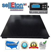 Load image into Gallery viewer, SellEton 48&quot; X 48&quot; Floor Scale, Accurate Pallet Scales with Smart Metal Digital Indicator for Warehouse Shipping and Heavy Duty Industrial Weighing | 5000 lbs x 1 lb
