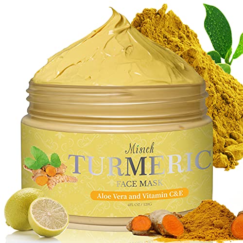 Turmeric Vitamin C Clay Mask,ATIDIE Turmeric Facial Mask with Turmeric Mud,Vitamin C for Dark Spots, Turmeric Facial Mask Skin Care Mask , Improve Dull And Dry Skin