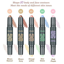 Load image into Gallery viewer, 5Pcs Dual-Head Cream Contour Sticks Makeup Kit,Face Makeup Highlighter Pencil&amp;Contouring Makeup kit,Contour Highlight Stick,Makeup Concealer Stick, Primer Face Makeup,Highlighter Makeup Stick Concealer
