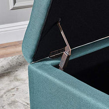 Load image into Gallery viewer, Christopher Knight Home Mission Fabric Storage Ottoman, Dark Teal
