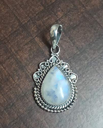 925 Sterling Silver Pendant Natural Moonstone Pendant Handmade Solitaire Pendant