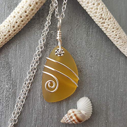 Handmade in Hawaii, Wire Wrapped Yellow Topaz