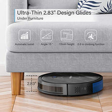 Load image into Gallery viewer, Robot Vacuum, GOOVI 1600PA Robotic Vacuum Cleaner with Self-Charging, 360° Smart Sensor Protectio, Multiple Cleaning Modes Vacuum Best for Pet Hairs, Hard Floor &amp; Medium Carpet
