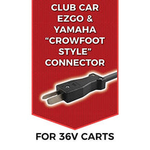 Load image into Gallery viewer, FORM 18 AMP Battery Charger for 36 Volt Club Car, EZGO &amp; Yamaha Golf Carts with Crowfoot Plug
